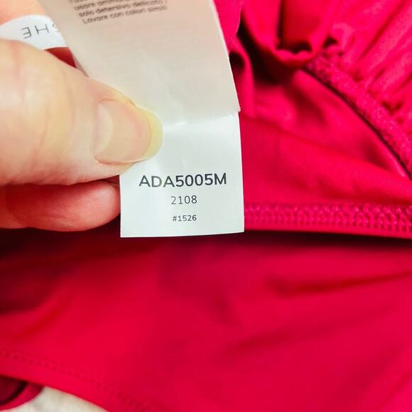 Cupshe Plunge Halter One Piece Swimsuit Womens XL Red Padded Bra Hi Cut NWT - Picture 4 of 6